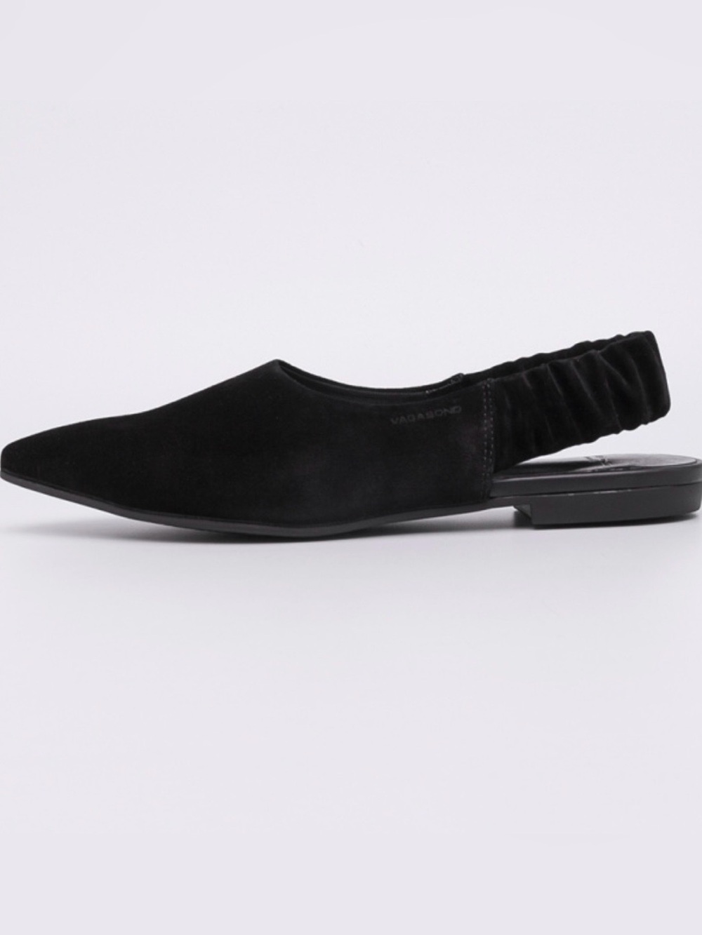 Sandal Vagabond Katlin Black suede  Pointed Slingback Flats size 38
